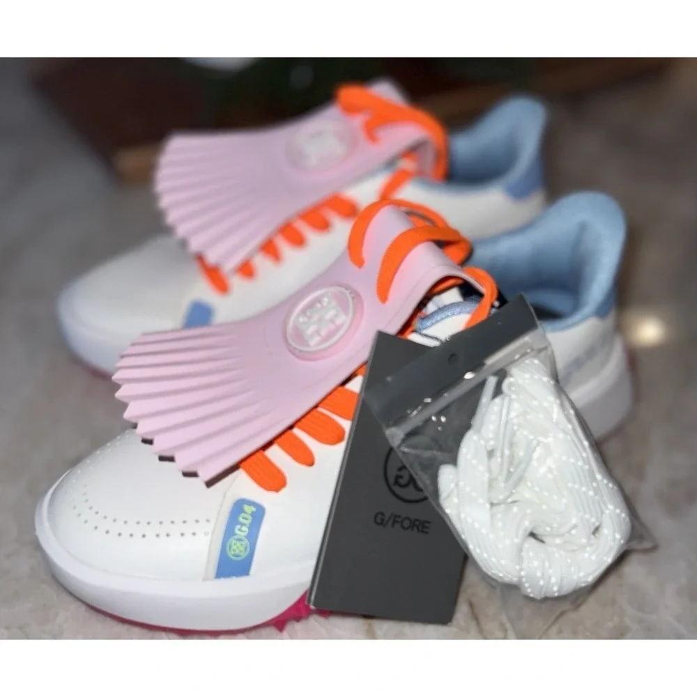 G/Fore G.112 Kiltie Women's 5 white pink Golf Shoes New  GLF000022 - Picture 7 of 12